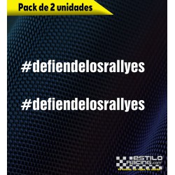 Pack de dos pegatinas Defiendelosrallyes