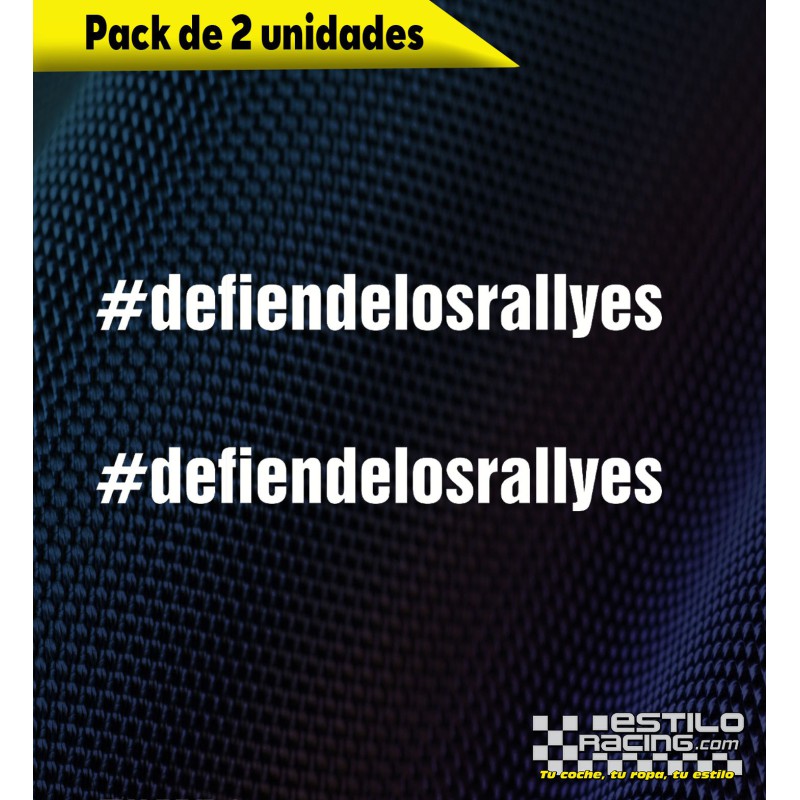 Pack de dos pegatinas Defiendelosrallyes