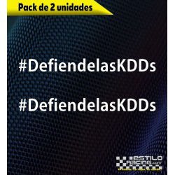 Pack de dos pegatinas DefiendelasKDDs