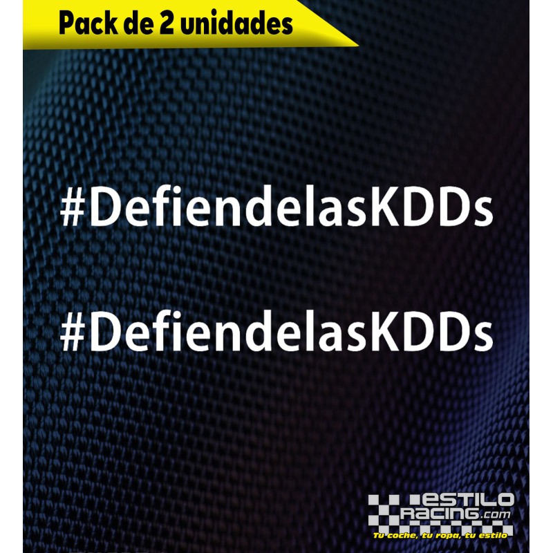 Pack de dos pegatinas DefiendelasKDDs