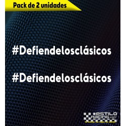 Pack de dos pegatinas Defiendelosclásicos