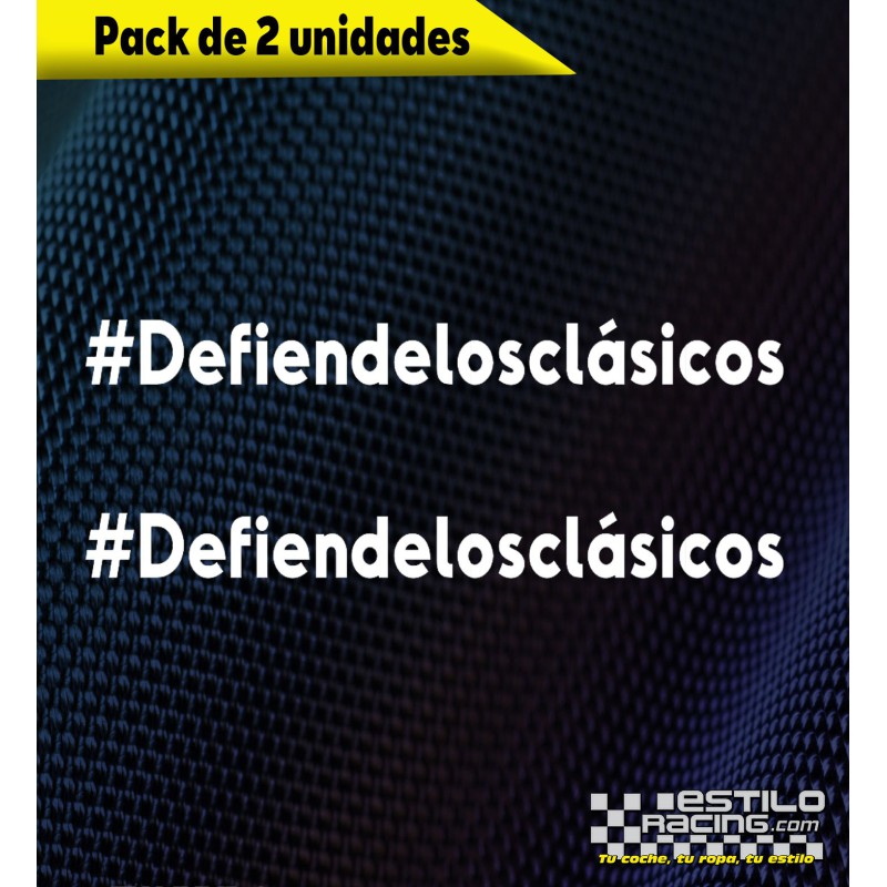 Pack de dos pegatinas Defiendelosclásicos