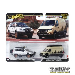 Hot Wheels Premium pack 2 Mercedes Benz Sprinter Tourer + Toyota Land Cruiser Prado