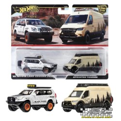 Hot Wheels Premium pack 2 Mercedes Benz Sprinter Tourer + Toyota Land Cruiser Prado