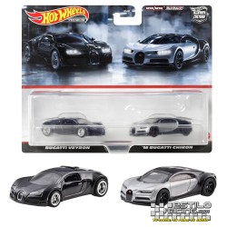 Hot Wheels Premium pack 2 Bugatti Veyron + Bugatti Chiron