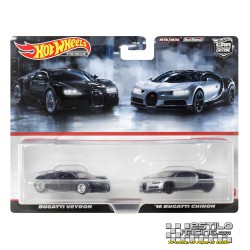 Hot Wheels Premium pack 2 Bugatti Veyron + Bugatti Chiron