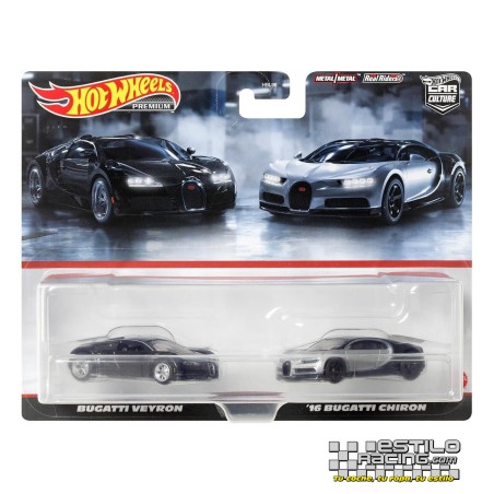 Hot Wheels Premium pack 2 Bugatti Veyron + Bugatti Chiron