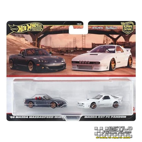 Hot Wheels Premium pack 2 Mazda RX7 FC Pandem + Mazda Mazdaspeed Miata