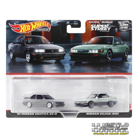 Hot Wheels Premium pack 2 Nissan Sentra SE-R + Nissan Silvia S13