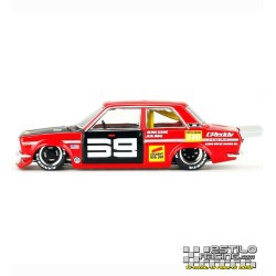 Mini GT Kaido House Datsun 510 Pro Street Sk510 – Rojo y negro