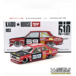 Mini GT Kaido House Datsun 510 Pro Street Sk510 – Rojo y negro