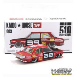 Mini GT Kaido House Datsun 510 Pro Street Sk510 – Rojo y negro