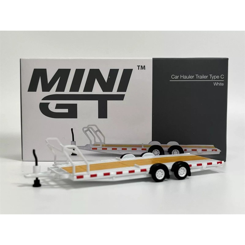 Mini GT Car Hauler Trailer Type C - White