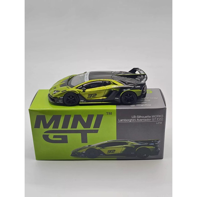 Mini GT LB Silhouette Works Lamborghini Aventador GT EVO Lime