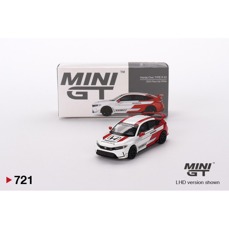 Mini GT Honda Civic Type R n2 2023 Pace Car White