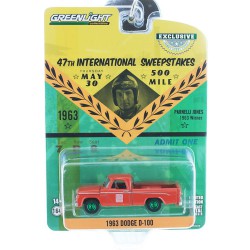 Greenlight 1963 Dodge D-100 47th International 500 Mile Sweepstakes Indianapolis - CHASE