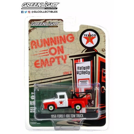 Greenlight 1956 Ford F-100 Tow Truck Texaco Filling Station - Running on Empty series 12