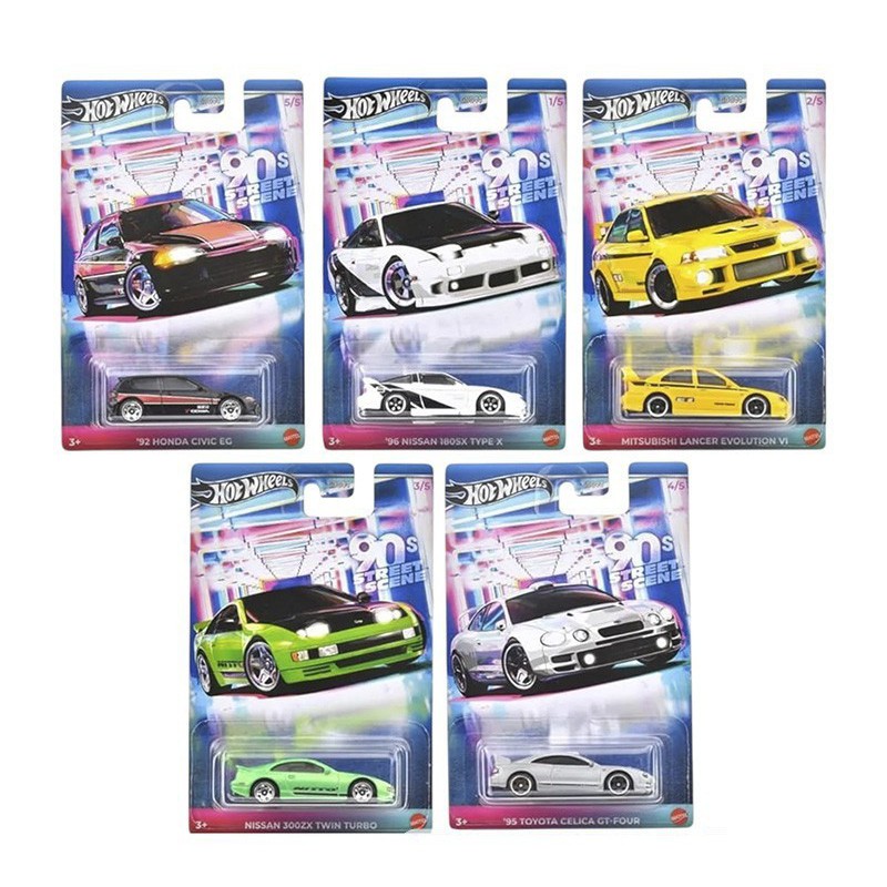 Hot Wheels pack de 5 coches serie: 90s Street Scene 2025