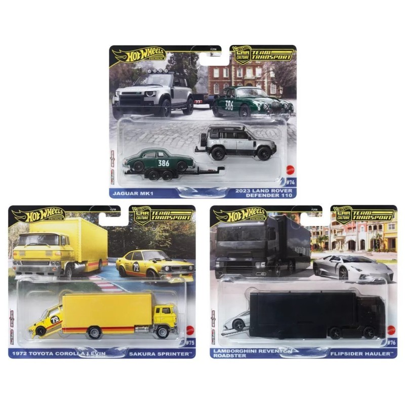 Hot Wheels premium Team Transport Mix E - PACK 3 UNIDADES