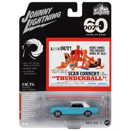 Johnny Lightning James Bond 1965 Ford Mustang Thunderball - 60 years of Bond