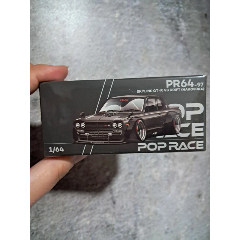 Pop Race Skyline Gt-R V8 Drift (Hakosuka) Dark Chrome