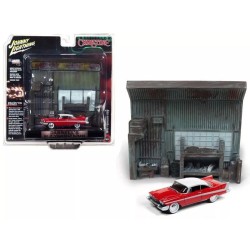 Johnny Lightning 1958 Plymouth Fury Diorama Christine Includes Darnell's Garage interior