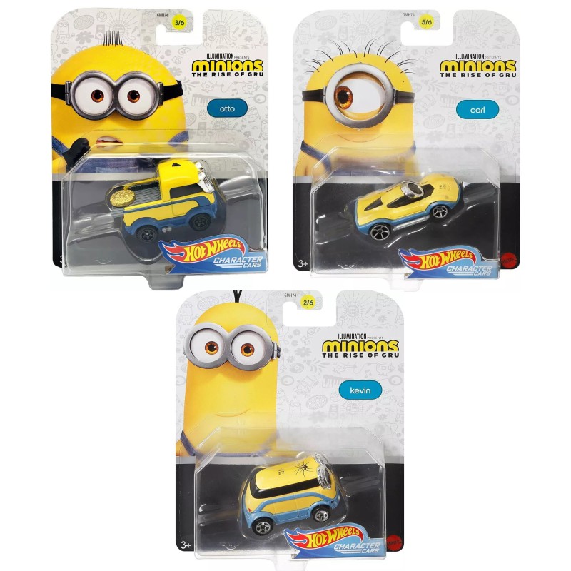 Hot Wheels pack de 3 coches serie: Minions the rise of Gru