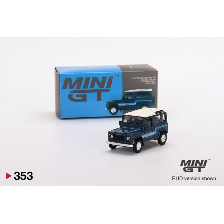 Mini GT Land Rover Defender 90 County Wagon Stratos Blue