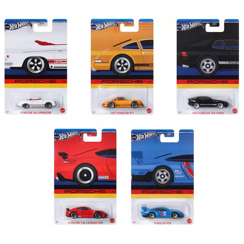 Hot Wheels pack de 5 coches serie: Porsche Celebration