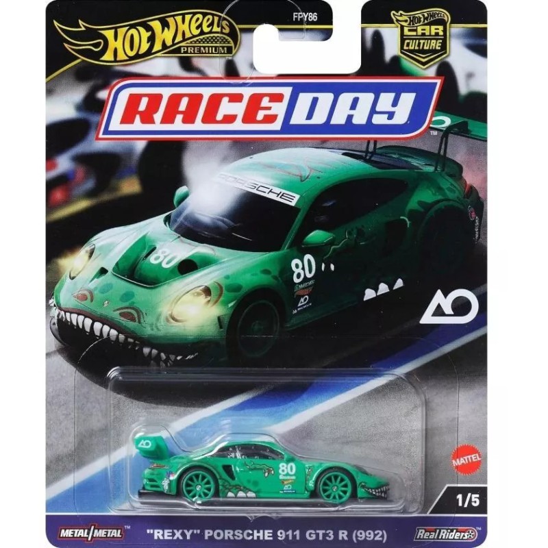 Hot Wheels premium "REXY" 2023 Porsche 911 GT3 R (992) - Race Day