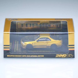 Inno64 Nissan Skyline GT-R R34 Top Secret gold Malaysia Diecast Expo