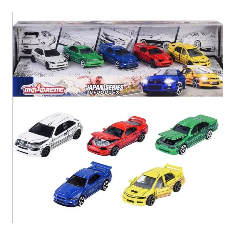 Majorette diorama pack 5 coches Japan Series Gift