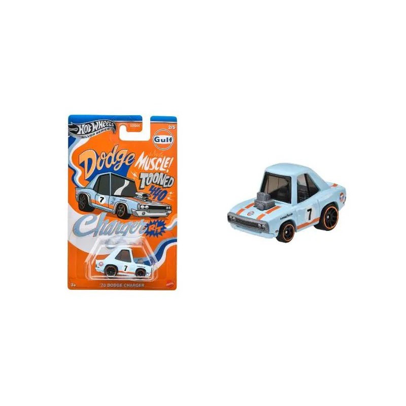 Hot Wheels FF Tooned 70's Dodge Charger RT - Noppo Gulf Racing